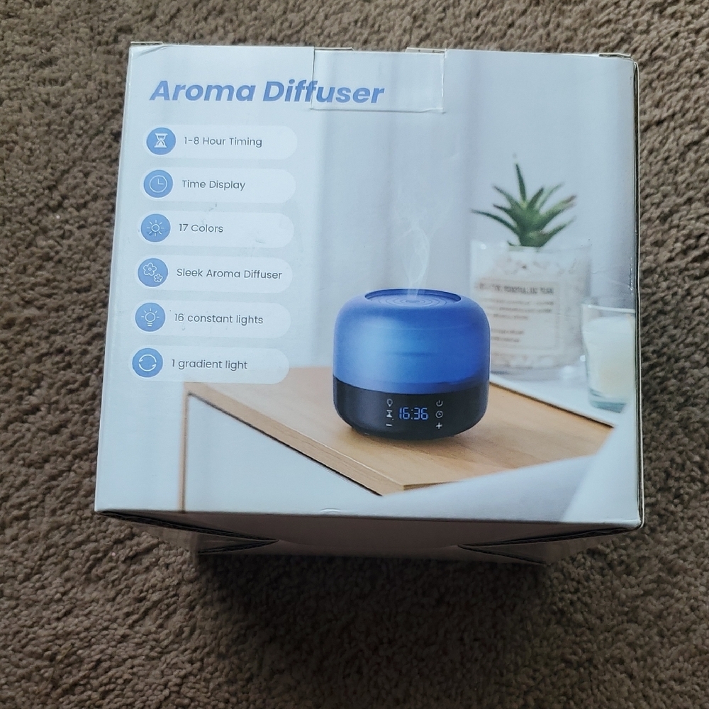 Blue Aroma Diffuser with LED Display